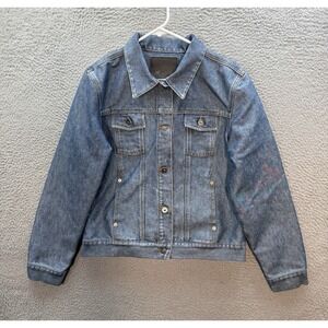 Vintage Guess Jeans Jacket Womens Extra Large Blue Denim Grunge 1990s Y2K